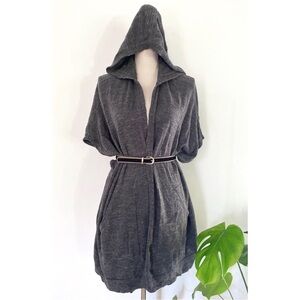 Eileen Fisher Organic Cotton Hoodie Open Cardigan​​​​​